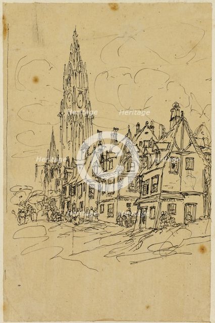 The Flemish Belfry, n.d. Creator: Rodolphe Bresdin.