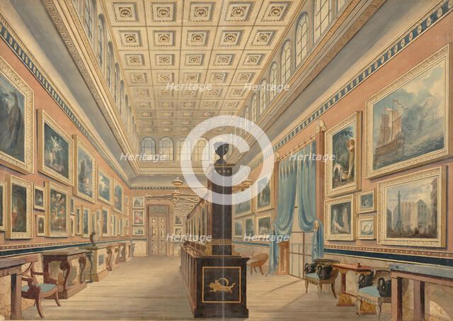 The Flemish Picture Gallery, the Mansion of Thomas Hope, Duchess Street, Portland Place, 1830-51. Creator: Robert William Billings.
