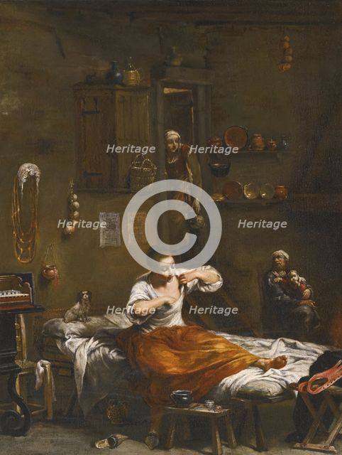 The Flea Hunt. Artist: Crespi, Giuseppe Maria (1665-1747)