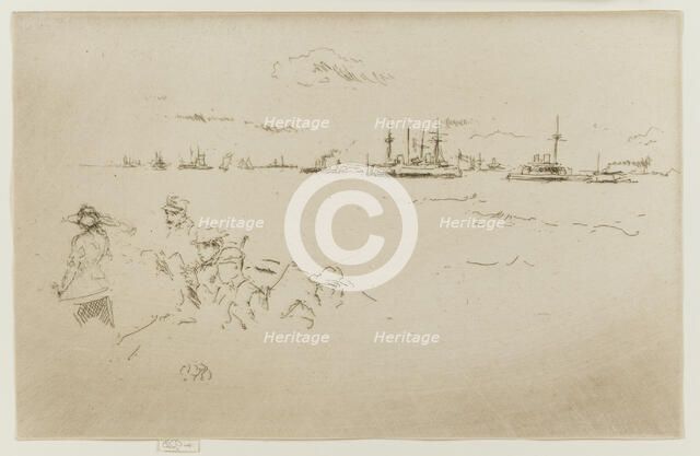 The Fleet: Monitors, 1887. Creator: James Abbott McNeill Whistler.