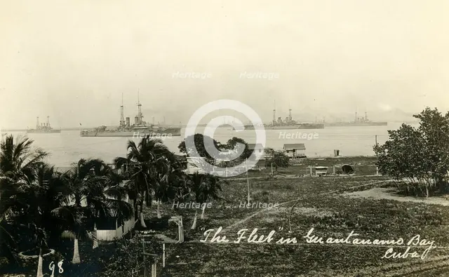 'The Fleet in Guantanamo Bay, Cuba', c1919.  Creator: Unknown.
