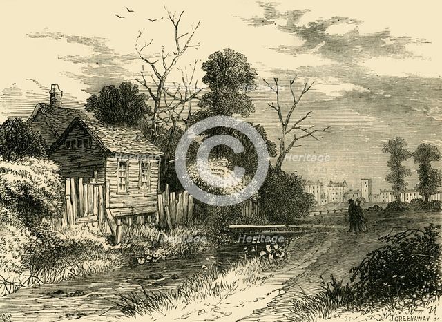 'The Fleet River, near St. Pancras, 1825', (c1876). Creator: Unknown.