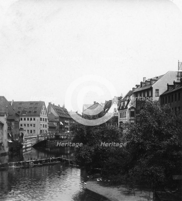 The Fleischbrucke (Meat Bridge), Nuremberg, Germany, c1900s.Artist: Wurthle & Sons