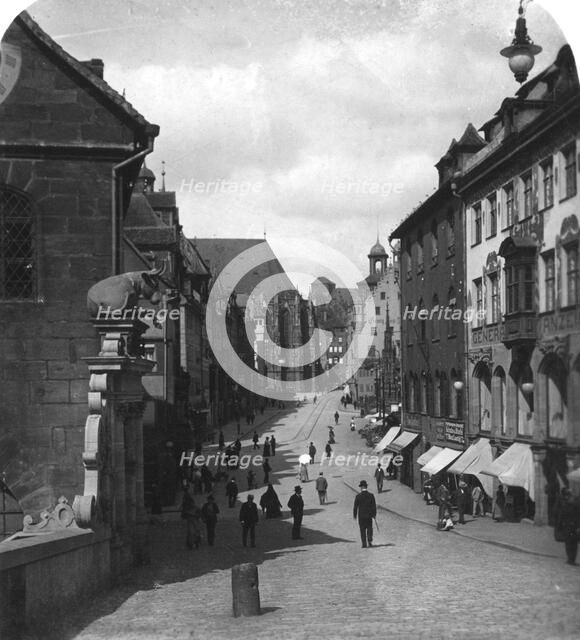 The Fleischbrucke (Meat Bridge), Nuremberg, Germany, c1900s.Artist: Wurthle & Sons