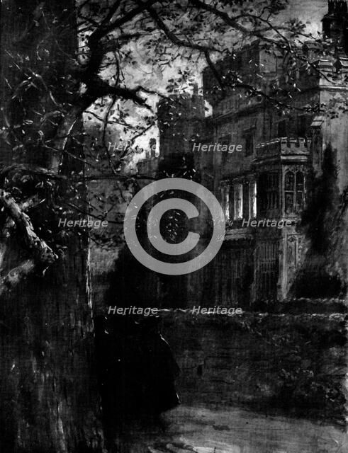 The Flickering Light of a Noble Life: correspondents waiting outside Mr. Gladstone's window..., 1898 Creator: Unknown.