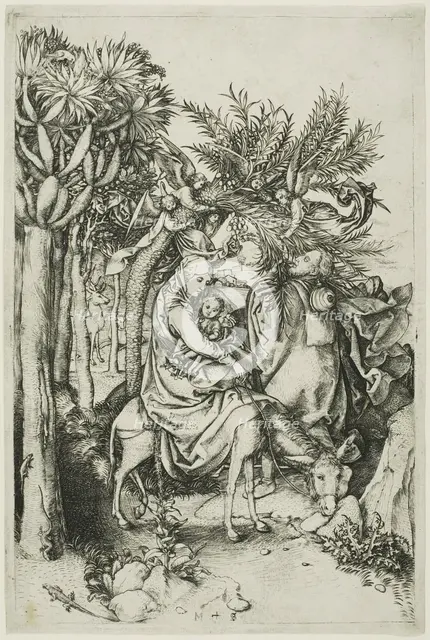 The Flight into Egypt, 1488–91. Creator: Martin Schongauer.