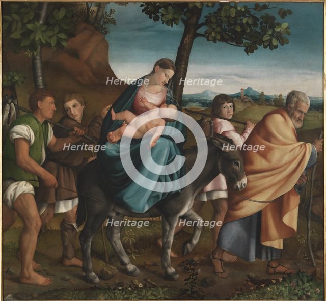 The Flight into Egypt, 1534. Artist: Bassano, Jacopo, il vecchio (ca. 1510-1592)