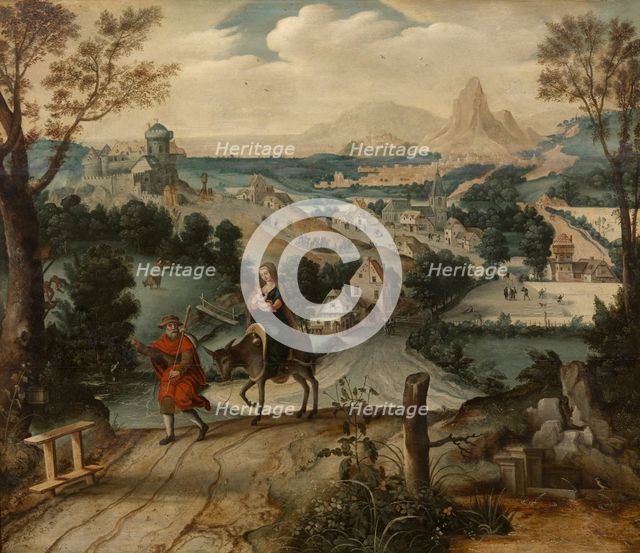 The Flight into Egypt, 1541-1550. Creator: Lucas Gassel.