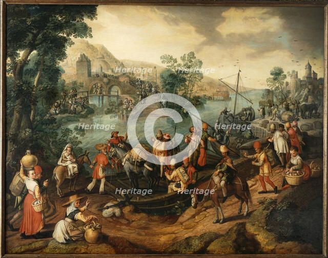 The Flight into Egypt, 1563. Creator: Beuckelaer, Joachim (ca. 1533-1574).