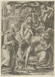 The Flight into Egypt, 1571. Creator: Cornelis Cort
