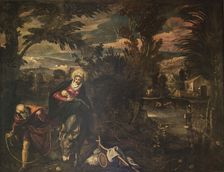 The flight into Egypt, 1582-1585. Creator: Tintoretto, Jacopo (1518-1594)