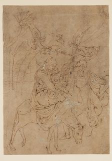 The Flight into Egypt, 15th century. Creator: Unknown German; After Martin Schongauer German, 1450-1491