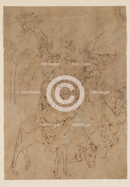 The Flight into Egypt, 15th century. Creator: Unknown German; After Martin Schongauer German, 1450-1491.