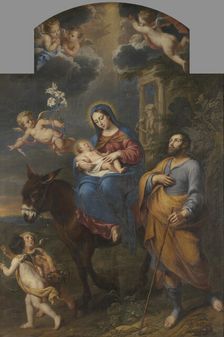 The Flight into Egypt, 1652. Creator: Marc Antonio Garibaldo