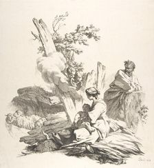 The Flight Into Egypt, 1758. Creator: Jean-Baptiste-Marie Pierre