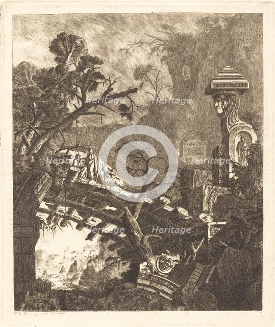 The Flight into Egypt, 1768. Creator: Jean-Laurent Legeay.