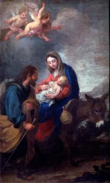 The Flight into Egypt 17th century. Artist: Bartolomé Esteban Murillo
