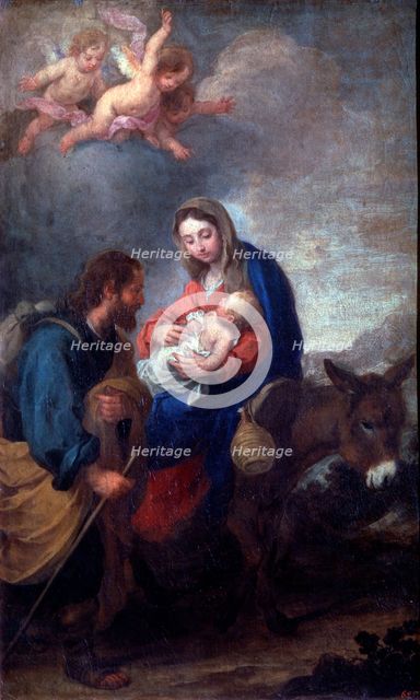 'The Flight into Egypt', 17th century. Artist: Bartolomé Esteban Murillo 