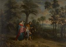 The Flight into Egypt, 17th century. Creator: Willem van Herp