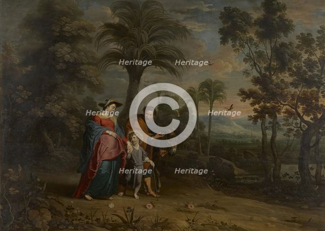 The Flight into Egypt, 17th century. Creator: Willem van Herp.
