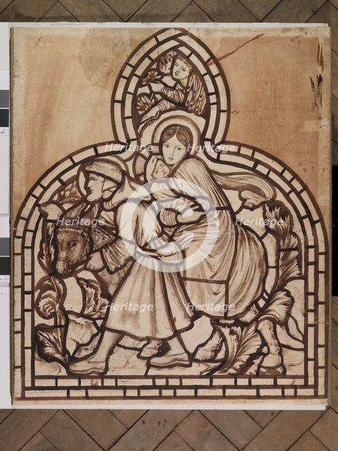 The Flight into Egypt, 1862. Creator: Sir Edward Coley Burne-Jones.