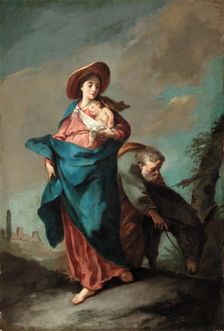 The Flight into Egypt, 18th century. Creator: Anon