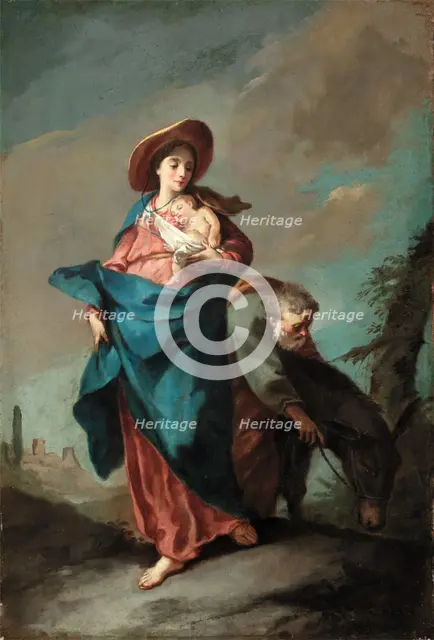 The Flight into Egypt, 18th century. Creator: Anon.