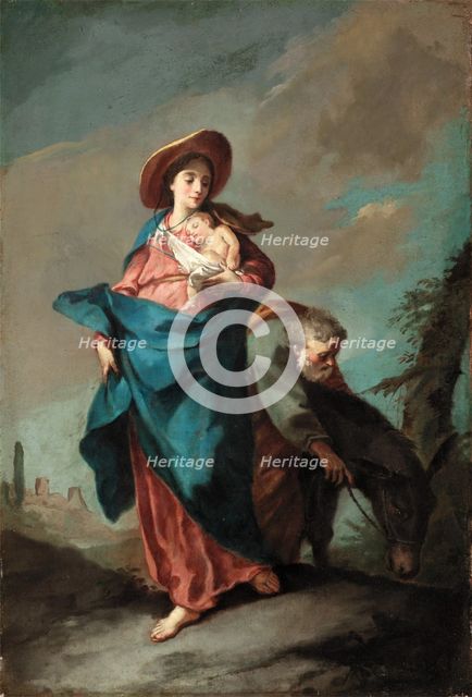 The Flight into Egypt, 18th century. Creator: Anon.