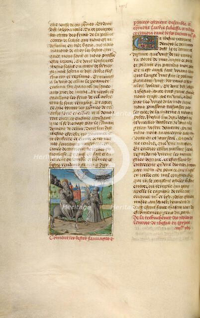 The Flight into Egypt; Miroir Historial, about 1475. Creator: Unknown.