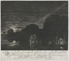 The Flight into Egypt (Night). Creator: Hendrik Goudt (Dutch, 1585-1630)