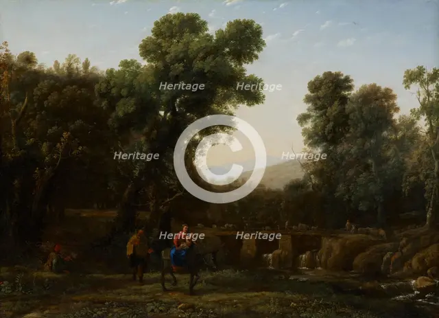 The Flight into Egypt, about 1635. Creator: Claude Lorrain.