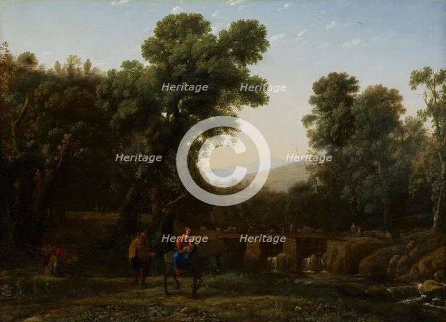 The Flight into Egypt, about 1635. Creator: Claude Lorrain.