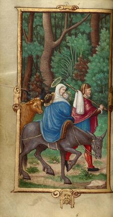 The Flight into Egypt; Book of Hours, 1544. Creator: Unknown