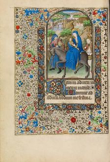 The Flight into Egypt; Book of Hours, about 1440-1450. Creator: Workshop of the Bedford Master
