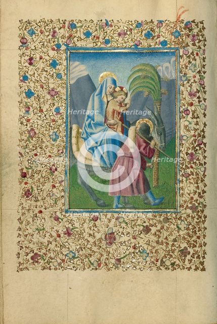 The Flight into Egypt; Book of Hours, about 1460. Creator: Unknown.