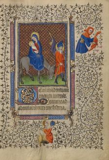 The Flight into Egypt; Book of Hours, about 1410. Creator: Unknown