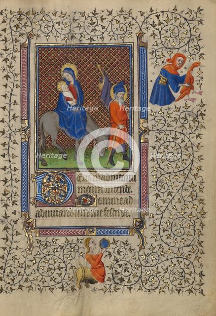 The Flight into Egypt; Book of Hours, about 1410. Creator: Unknown.