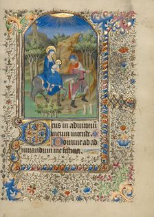 The Flight into Egypt; Book of Hours, about 1420-1430. Creator: Master of the Harvard Hannibal
