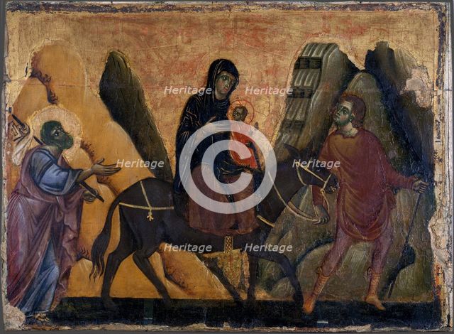 The Flight into Egypt, c. 1280. Artist: Guido da Siena (active between 1260 and 1290)