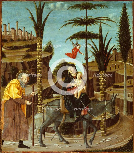 The Flight into Egypt, c. 1485. Creator: Bernardino Butinone.