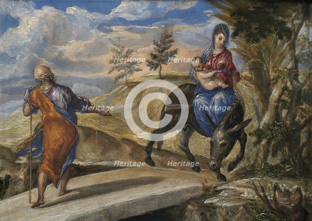 The Flight into Egypt, c. 1570. Artist: El Greco, Dominico (1541-1614)