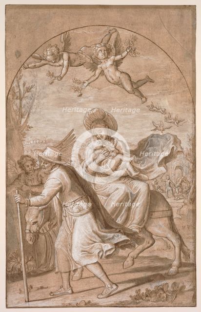 The Flight into Egypt, c. 1590. Creator: Gregorio Pagani (Italian, 1558-1605).