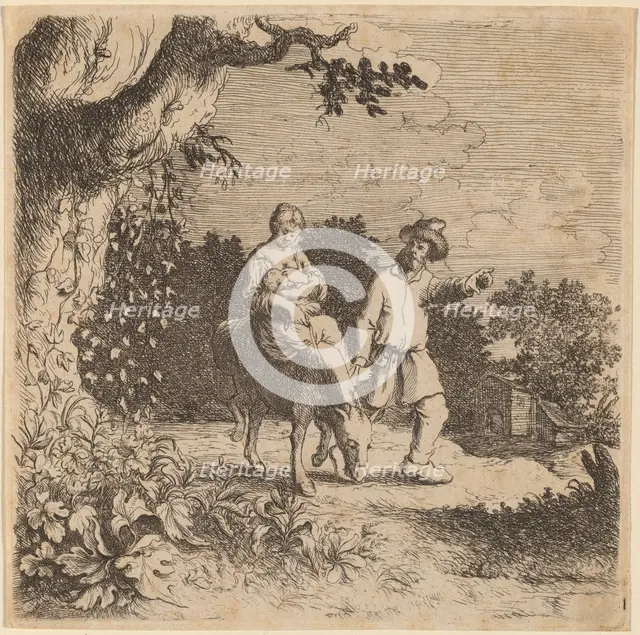The Flight into Egypt, c. 1630/1660. Creator: Willem Basse.