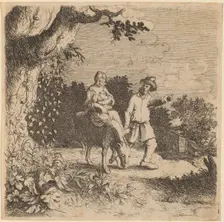 The Flight into Egypt, c. 1630/1660. Creator: Willem Basse
