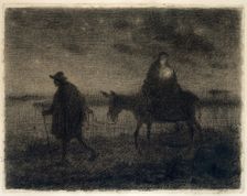 The Flight Into Egypt, c. 1864. Creator: Jean Francois Millet