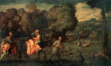 The Flight into Egypt c1508. Artist: Titian