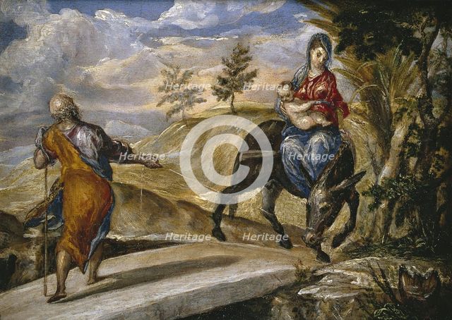 The Flight into Egypt, c1570. Creator: El Greco.