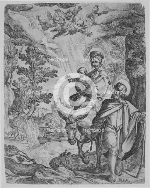 The Flight into Egypt. Creator: Antonio Tempesta.