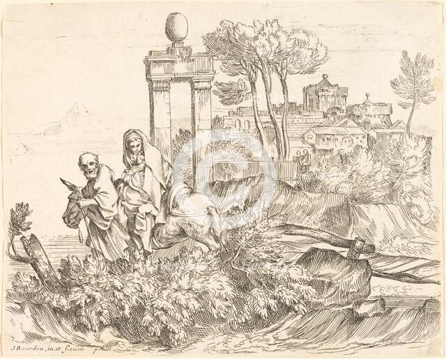 The Flight into Egypt. Creator: Sébastien Bourdon.