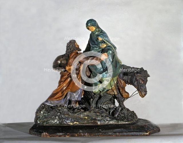  'The Flight into Egypt', figure of a crib by Ramon Amadeu.